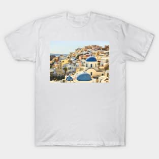 Santorini Blue Domed Churches T-Shirt